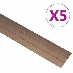 VidaXL Profils de sol 5 pcs Aluminium 134 cm Marron
