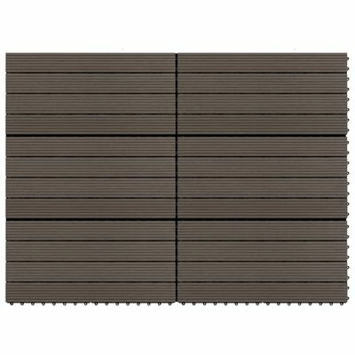 VidaXL Carreaux de terrasse 6 pcs WPC 60x30 cm 1,08 m² Marron foncé 3 VidaXL Carreaux de terrasse 6 pcs WPC 60x30 cm 1,08 m² Marron foncé