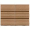 VidaXL Carreaux de terrasse 6 pcs WPC 60x30 cm 1,08 m² Marron -Matériaux de construction Soldes image 1 149028