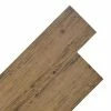VidaXL Planche de plancher PVC 5,26 m² 2 mm Marron noyer