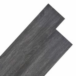 VidaXL Planche de plancher PVC 5,26 m² 2 mm Noir et blanc