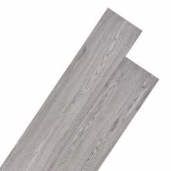 VidaXL Planche de plancher PVC 5,26 m² 2 mm Gris foncé
