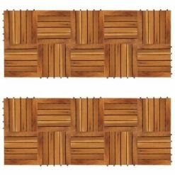 VidaXL Carreaux de terrasse Modèle vertical 30 x 30 cm Acacia 20 pcs