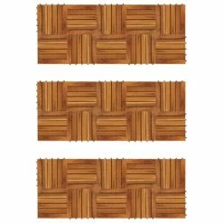 VidaXL Carreau de terrasse Modèle vertical 30 x 30 cm Acacia 30 pcs