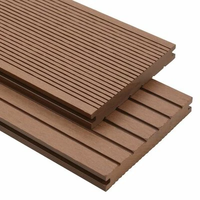VidaXL Panneau de terrasse et accessoires WPC 26 m² 2,2 m Marron clair 3 VidaXL Panneau de terrasse et accessoires WPC 26 m² 2,2 m Marron clair