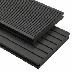 VidaXL Panneaux de terrasse solides et accessoires WPC 16m² 2,2 m Noir