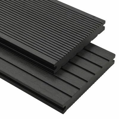 VidaXL Panneaux de terrasse solides et accessoires WPC 26m² 2,2 m Noir 3 VidaXL Panneaux de terrasse solides et accessoires WPC 26m² 2,2 m Noir