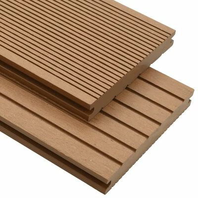 VidaXL Panneaux de terrasse solides et accessoires WPC 20m² 2,2 m Teck 3 VidaXL Panneaux de terrasse solides et accessoires WPC 20m² 2,2 m Teck