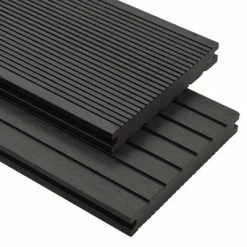 VidaXL Panneaux de terrasse solides et accessoires WPC 20 m² 4 m Noir