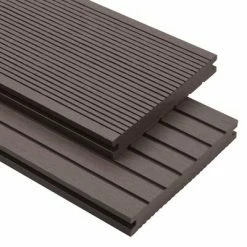 VidaXL Panneaux de terrasse solides WPC 10 m² 4 m Marron foncé