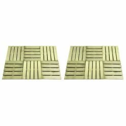 VidaXL Dalles de terrasse 12 pcs 50x50 cm Bois Vert