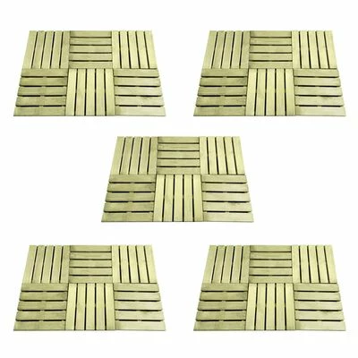 VidaXL Dalles de terrasse 30 pcs 50x50 cm Bois Vert 3 VidaXL Dalles de terrasse 30 pcs 50x50 cm Bois Vert