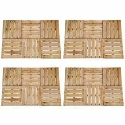 VidaXL Dalles de terrasse 24 pcs 50x50 cm Bois Marron