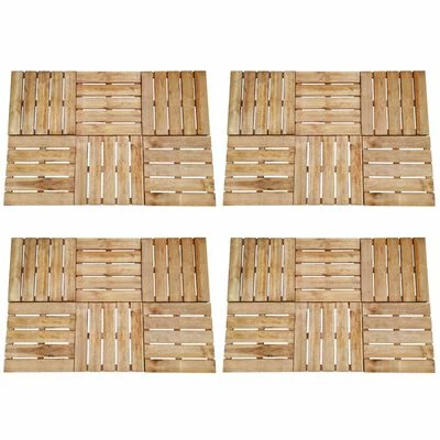 VidaXL Dalles de terrasse 24 pcs 50x50 cm Bois Marron 3 VidaXL Dalles de terrasse 24 pcs 50x50 cm Bois Marron