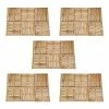 VidaXL Dalles de terrasse 30 pcs 50x50 cm Bois Marron