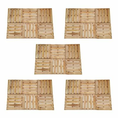 VidaXL Dalles de terrasse 30 pcs 50x50 cm Bois Marron 3 VidaXL Dalles de terrasse 30 pcs 50x50 cm Bois Marron