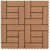 VidaXL Carreaux de terrasse 22 pcs 30 x 30 cm 2 m² WPC Marron