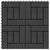 VidaXL Carreaux de terrasse 22 pcs 30 x 30 cm 2 m² WPC Noir -Matériaux de construction Soldes image 1 277803