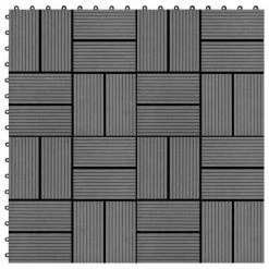 VidaXL Carreaux de terrasse 22 pcs 30 x 30 cm 2 m² WPC Gris
