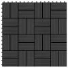 VidaXL Carreaux de terrasse 22 pcs 30 x 30 cm 2 m² WPC Noir -Matériaux de construction Soldes image 1 277808