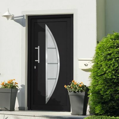 VidaXL Porte d'entrée Anthracite 88x200 cm 4 VidaXL Porte d'entrée Anthracite 88x200 cm – Image 2