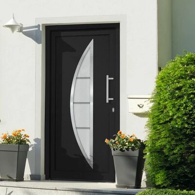 VidaXL Porte d'entrée Anthracite 88x200 cm 4 VidaXL Porte d'entrée Anthracite 88x200 cm – Image 2