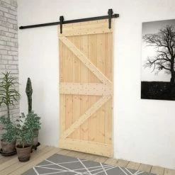 VidaXL Porte 90x210 cm Bois de pin massif 9 VidaXL Porte 90x210 cm Bois de pin massif -Matériaux de construction Soldes image 1 289108