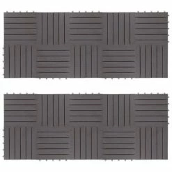 VidaXL Carreaux de terrasse 20pcs Délavage gris 30x30 cm Acacia solide