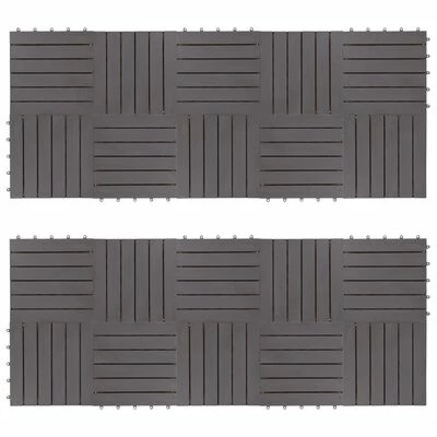 VidaXL Carreaux de terrasse 20pcs Délavage gris 30x30 cm Acacia solide 3 VidaXL Carreaux de terrasse 20pcs Délavage gris 30x30 cm Acacia solide