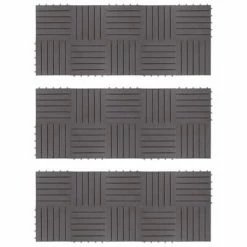 VidaXL Carreaux de terrasse 30pcs Délavage gris 30x30 cm Acacia solide
