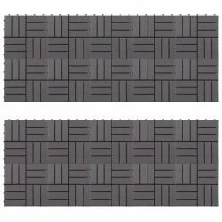VidaXL Carreaux de terrasse 20pcs Délavage gris 30x30 cm Acacia solide