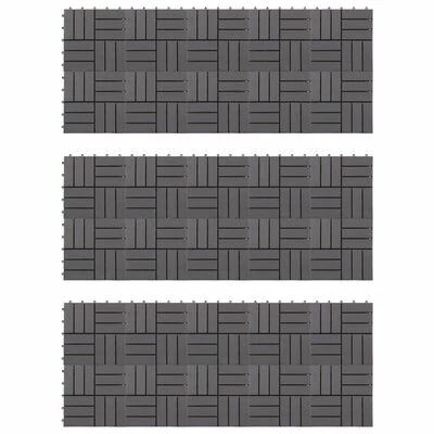 VidaXL Carreaux de terrasse 30pcs Délavage gris 30x30 cm Acacia solide 3 VidaXL Carreaux de terrasse 30pcs Délavage gris 30x30 cm Acacia solide