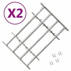 VidaXL Grilles réglables de sécurité de fenêtres 2 pcs 1000-1500 mm