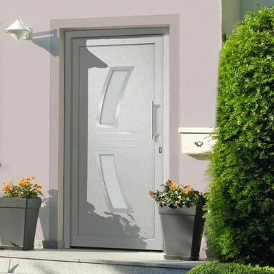 3057567 vidaXL Front Door White 98x208 cm (147144+203899) 4 3057567 vidaXL Front Door White 98x208 cm (147144+203899) – Image 2
