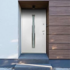 VidaXL Porte d'entrée Aluminium Blanc 100x200 cm -Matériaux de construction Soldes image 1 3059683