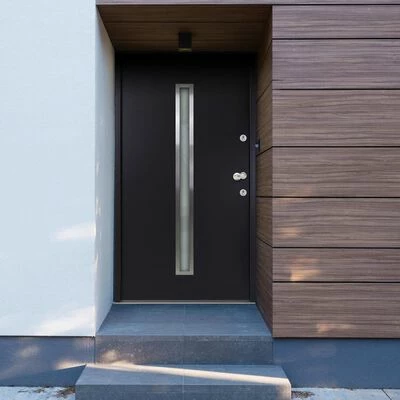VidaXL Porte d'entrée Aluminium Anthracite 110x207,5 cm 4 VidaXL Porte d'entrée Aluminium Anthracite 110x207,5 cm – Image 2