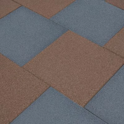 VidaXL Carreaux de protection antichoc 18pcs Caoutchouc 50x50x3cm Gris 4 VidaXL Carreaux de protection antichoc 18pcs Caoutchouc 50x50x3cm Gris – Image 2