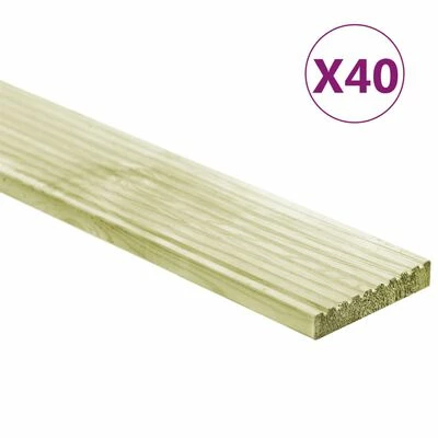 VidaXL Panneaux de terrasse 40 pcs 5,8 m² 1 m Pin massif imprégné 3 VidaXL Panneaux de terrasse 40 pcs 5,8 m² 1 m Pin massif imprégné