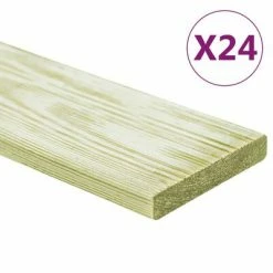 VidaXL Panneaux de terrasse 24 pcs 2,88 m² 1 m Pin massif imprégné