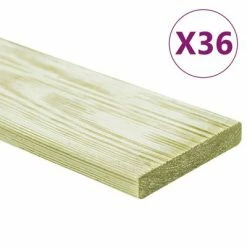 VidaXL Panneaux de terrasse 36 pcs 4,32 m² 1 m Pin massif imprégné