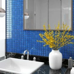 VidaXL Carreaux mosaïque 22 pcs Bleu 30x30 cm Verre -Matériaux de construction Soldes image 1 327308