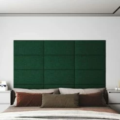 VidaXL Panneaux muraux 12 pcs Vert foncé 60x30 cm Tissu 2,16 m² 9 VidaXL Panneaux muraux 12 pcs Vert foncé 60x30 cm Tissu 2,16 m² -Matériaux de construction Soldes image 1 343849