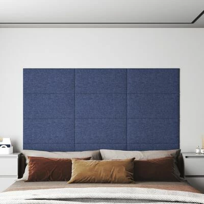 VidaXL Panneaux muraux 12 pcs Bleu 60x30 cm Tissu 2,16 m² 4 VidaXL Panneaux muraux 12 pcs Bleu 60x30 cm Tissu 2,16 m² – Image 2
