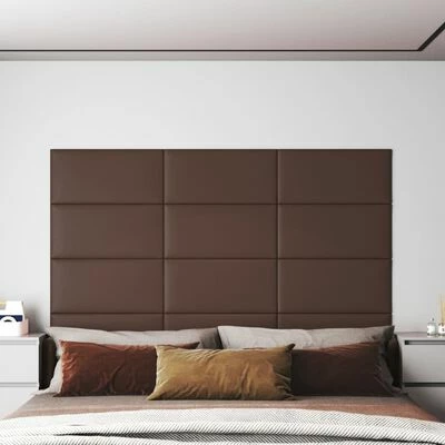 VidaXL Panneaux muraux 12 pcs Marron 60x30 cm Similicuir 2,16 m² 4 VidaXL Panneaux muraux 12 pcs Marron 60x30 cm Similicuir 2,16 m² – Image 2