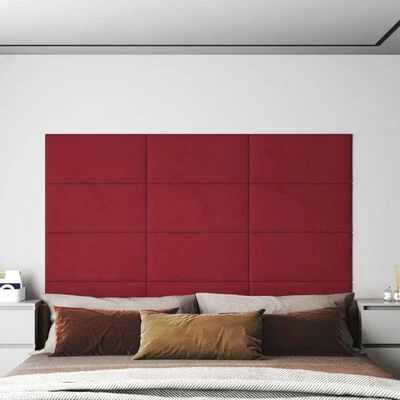 VidaXL Panneaux muraux 12 pcs Rouge bordeaux 60x30 cm Velours 2,16 m² 4 VidaXL Panneaux muraux 12 pcs Rouge bordeaux 60x30 cm Velours 2,16 m² – Image 2