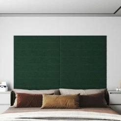 VidaXL Panneaux muraux 12 pcs Vert foncé 90x15 cm Tissu 1,62 m² 9 VidaXL Panneaux muraux 12 pcs Vert foncé 90x15 cm Tissu 1,62 m² -Matériaux de construction Soldes image 1 343877