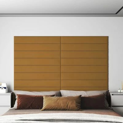 VidaXL Panneaux muraux 12 pcs Marron 90x15 cm Velours 1,62 m² 4 VidaXL Panneaux muraux 12 pcs Marron 90x15 cm Velours 1,62 m² – Image 2