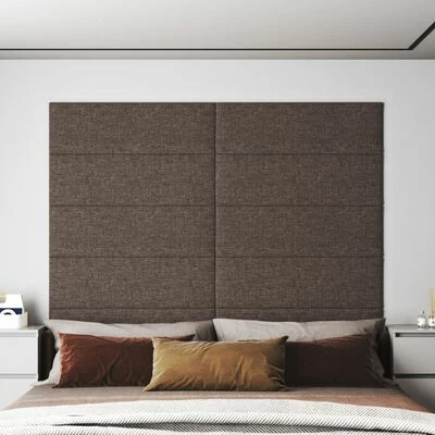 VidaXL Panneaux muraux 12 pcs Taupe 90x30 cm Tissu 3,24 m² 4 VidaXL Panneaux muraux 12 pcs Taupe 90x30 cm Tissu 3,24 m² – Image 2