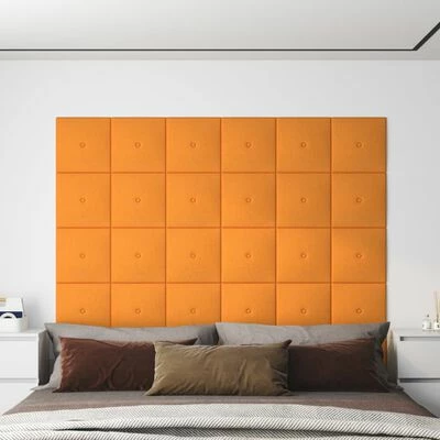 VidaXL Panneaux muraux 12 pcs Jaune foncé 30x30 cm Tissu 1,08 m² 4 VidaXL Panneaux muraux 12 pcs Jaune foncé 30x30 cm Tissu 1,08 m² – Image 2