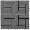 VidaXL Carreaux de terrasse 30x30 cm 11 pcs Gris WPC 1 m2